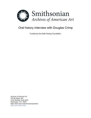 Oral History Interview with Douglas Crimp