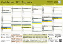 Abfuhrkalender 2021 Burgrieden