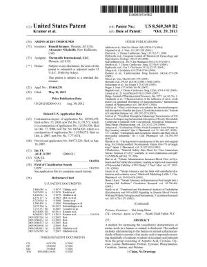 (12) United States Patent (10) Patent No.: US 8,569,369 B2 Kramer Et Al