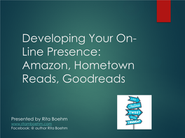 Amazon, Hometown Reads, Goodreads