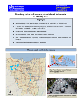 Flooding, Jakarta Province, Java Island, Indonesia 11 January 2014