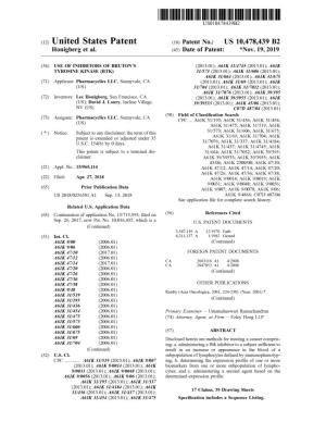 United States Patent ( 10 ) Patent No.: US 10,478,439 B2 Honigberg Et Al