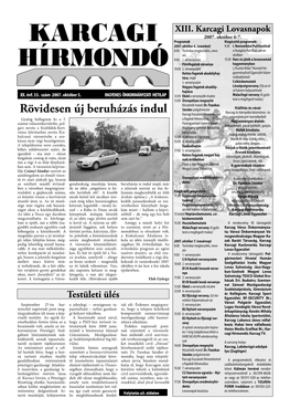 Karcagi Hírmondó – 2007.10.05