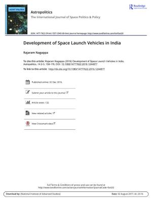 Development of Space Launch Vehicles in India