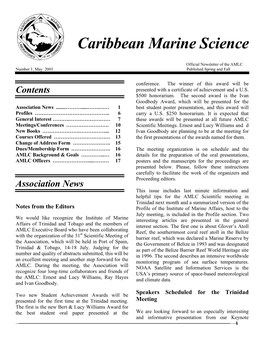 Caribbean Marine Science