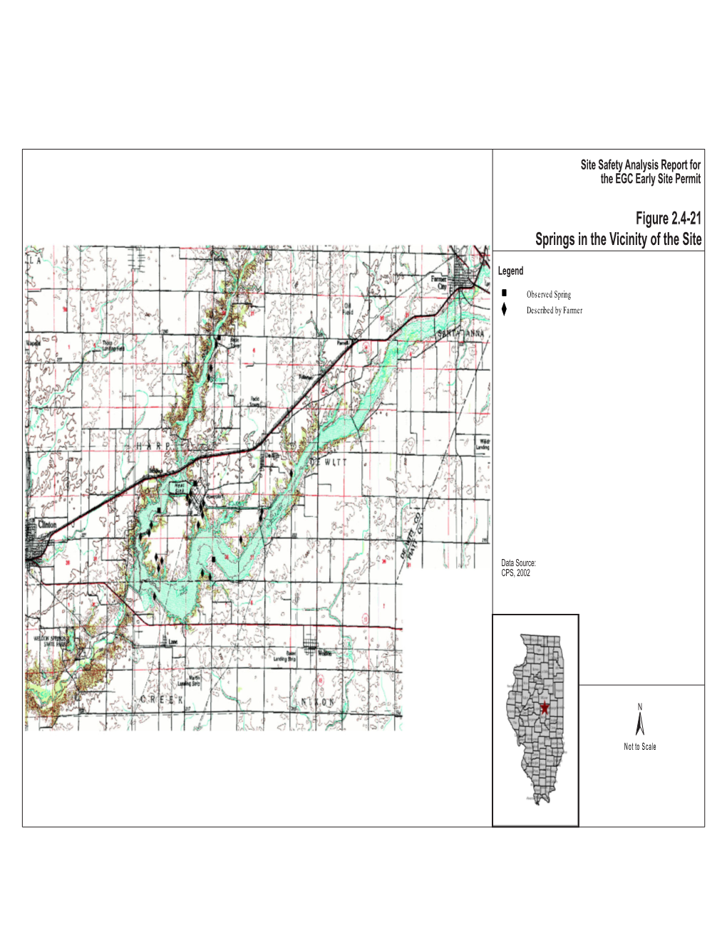 Figure 2.4-21 Springs in the Vicinity of the Site