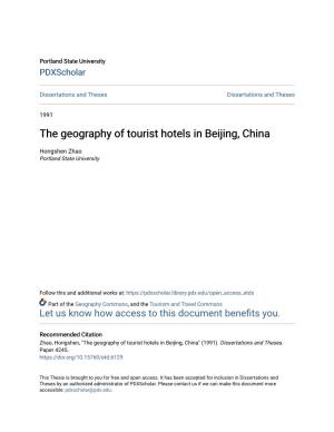 The Geography of Tourist Hotels in Beijing, China