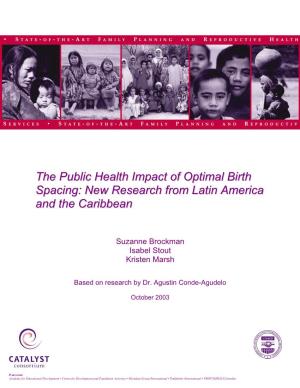The Public Health Impact of Optimal Birth Spacing: New Research from Latin America and the Caribbean