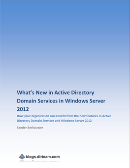 What's New in Active Directory Domain Services in Windows