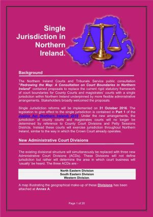 Single Jurisdiction in Northern Ireland