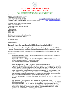 Annex 6C Letter from Gelligaer Community Council