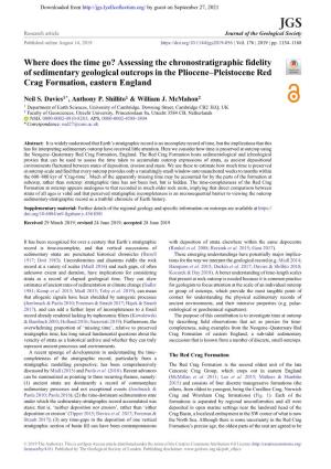 Assessing the Chronostratigraphic Fidelity of Sedimentary Geological Outcrops in the Pliocene–Pleistocene Red Crag Formation, Eastern England