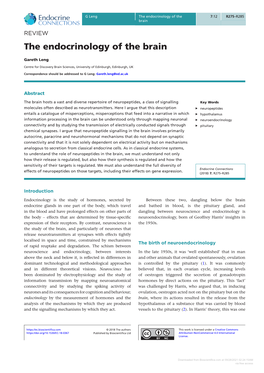 The Endocrinology of the Brain