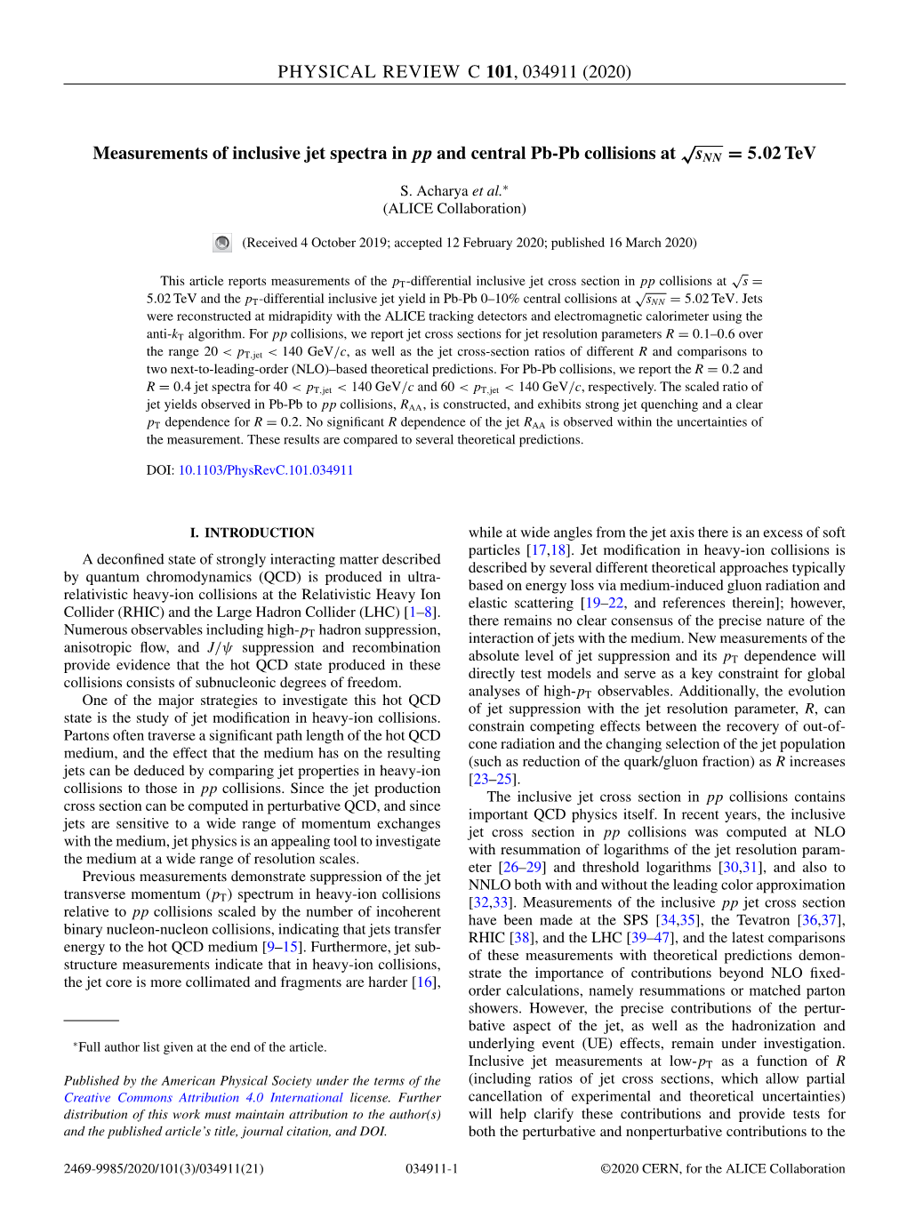 Measurements of Inclusive Jet Spectra in P P and Central Pb-Pb Collisions at S N N= 5.02