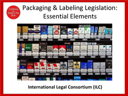 Packaging & Labeling Legislation: Essential Elements