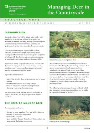 Managing Deer in the Countryside