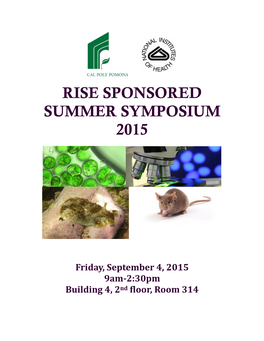 Rise Sponsored Summer Symposium 2015