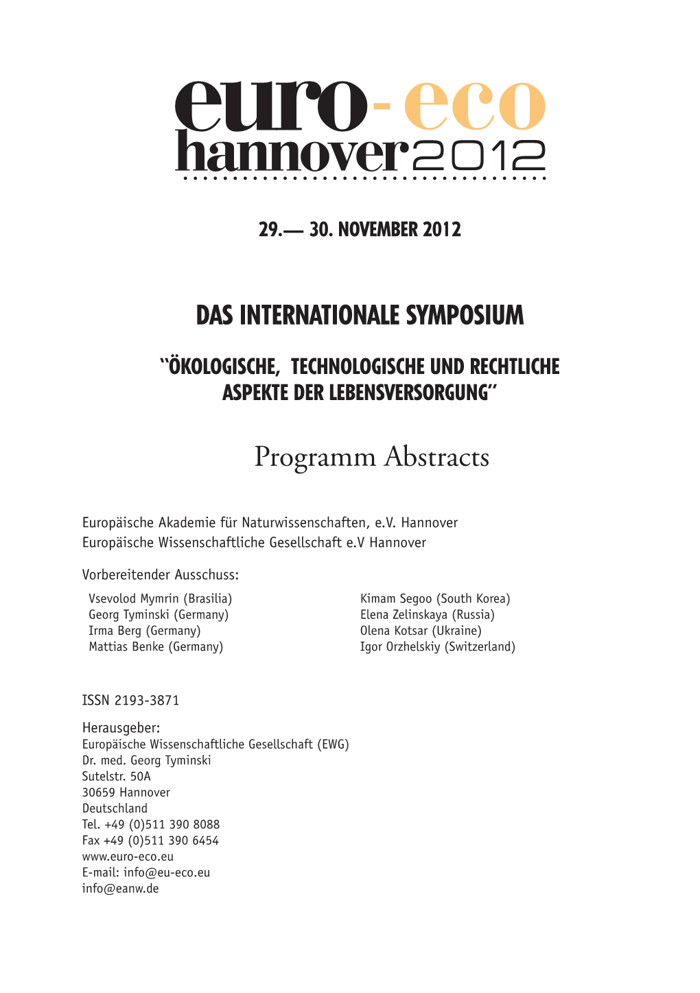 Programm Abstracts