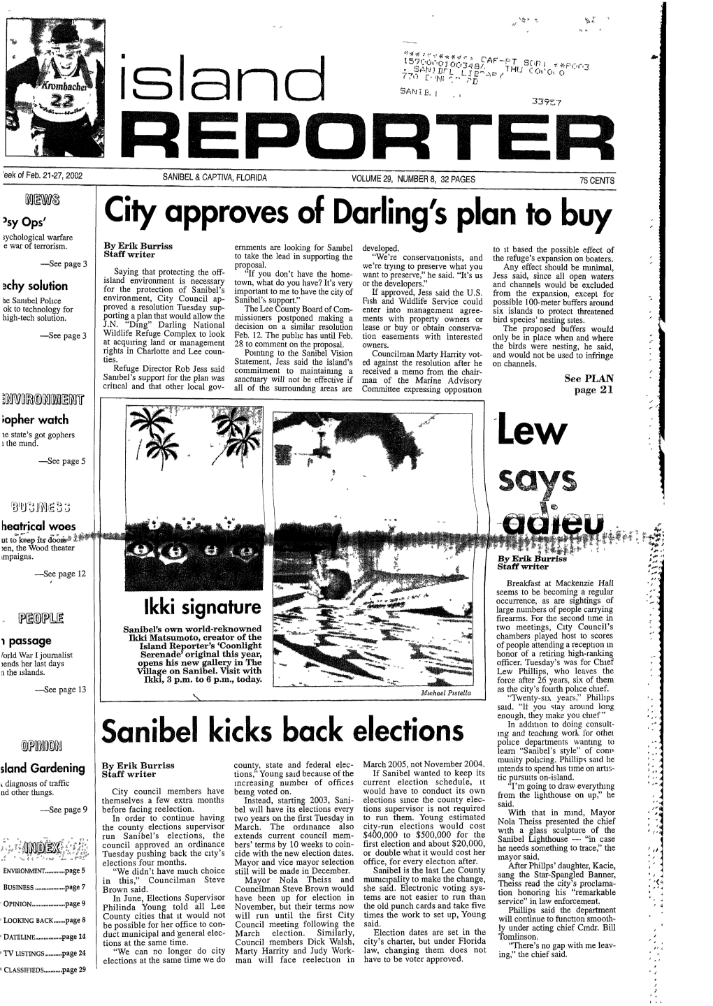 City Approves of Darling's Plan to Buy Sanibel Kicks Back Elections