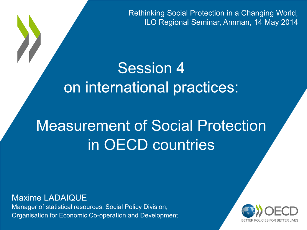 Measurement of Social Protection in OECD Countries