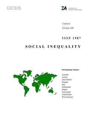 ISSP 1987 Social Inequality