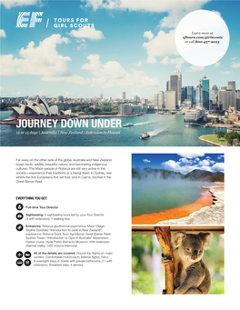 JOURNEY DOWN UNDER 12 Or 15 Days | Australia | New Zealand | Extension to Hawaii