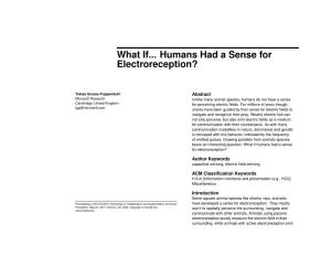 What If... Humans Had a Sense for Electroreception?