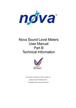 Nova Sound Level Meter User Manual
