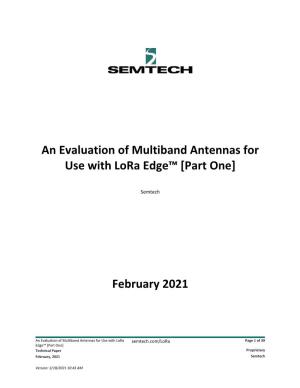 An Evaluation of Multiband Antennas for Use with Lora Edge™ [Part One]