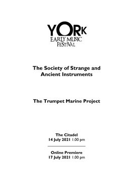 The Society of Strange and Ancient Instruments