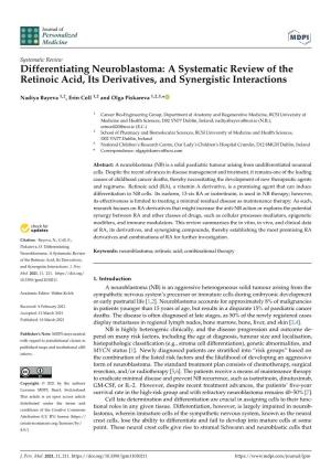 Differentiating Neuroblastoma: a Systematic Review of the Retinoic Acid, Its Derivatives, and Synergistic Interactions