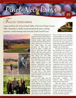 Talley Vineyards, and Today, Today, and Vineyards, Talley Established