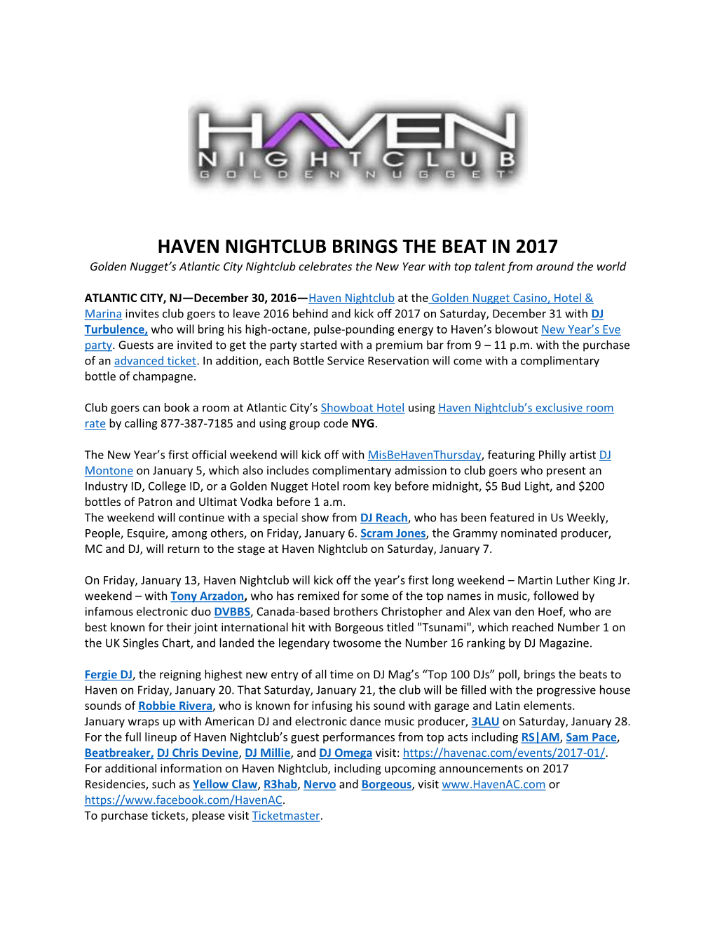 Haven Nightclub Brings the Beat in 2017 PDF Download