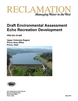 Draft Environmental Assessment Echo Recreation Development