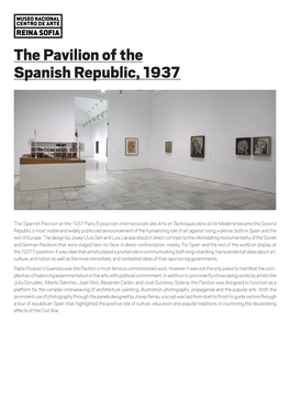 The Pavilion of the Spanish Republic, 1937