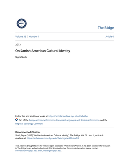 On Danish-American Cultural Identity