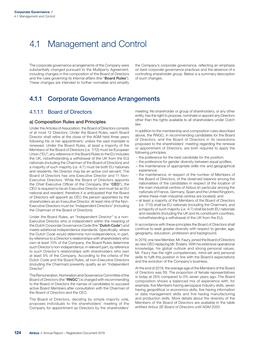 4.1 Management and Control