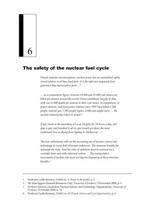 The Safety of the Nuclear Fuel Cycle