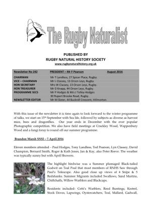 Published by Rugby Natural History Society