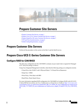 Prepare Customer Site Servers