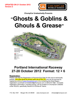 Portland Supplemental Rules Driving and Track Supplemental Rules