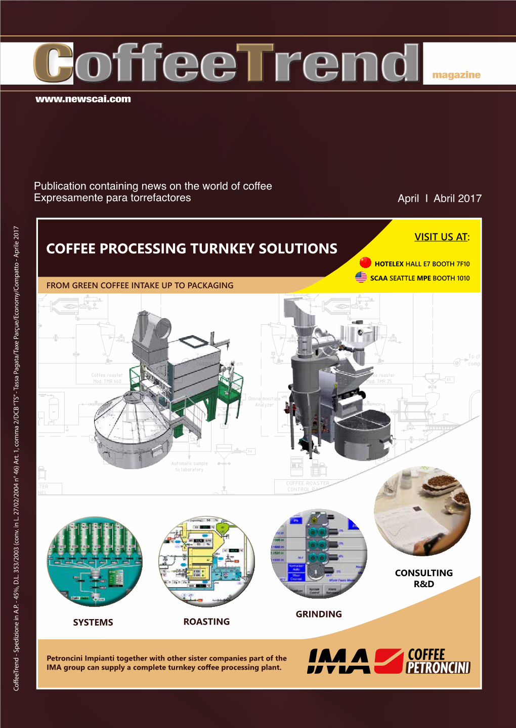 Coffee Processing Turnkey Solutions Hotelex Hall E7 Booth 7F10