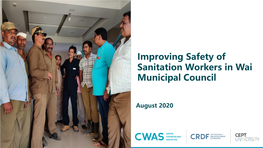 Improving Safety of Sanitation Workers in Wai Municipal Council