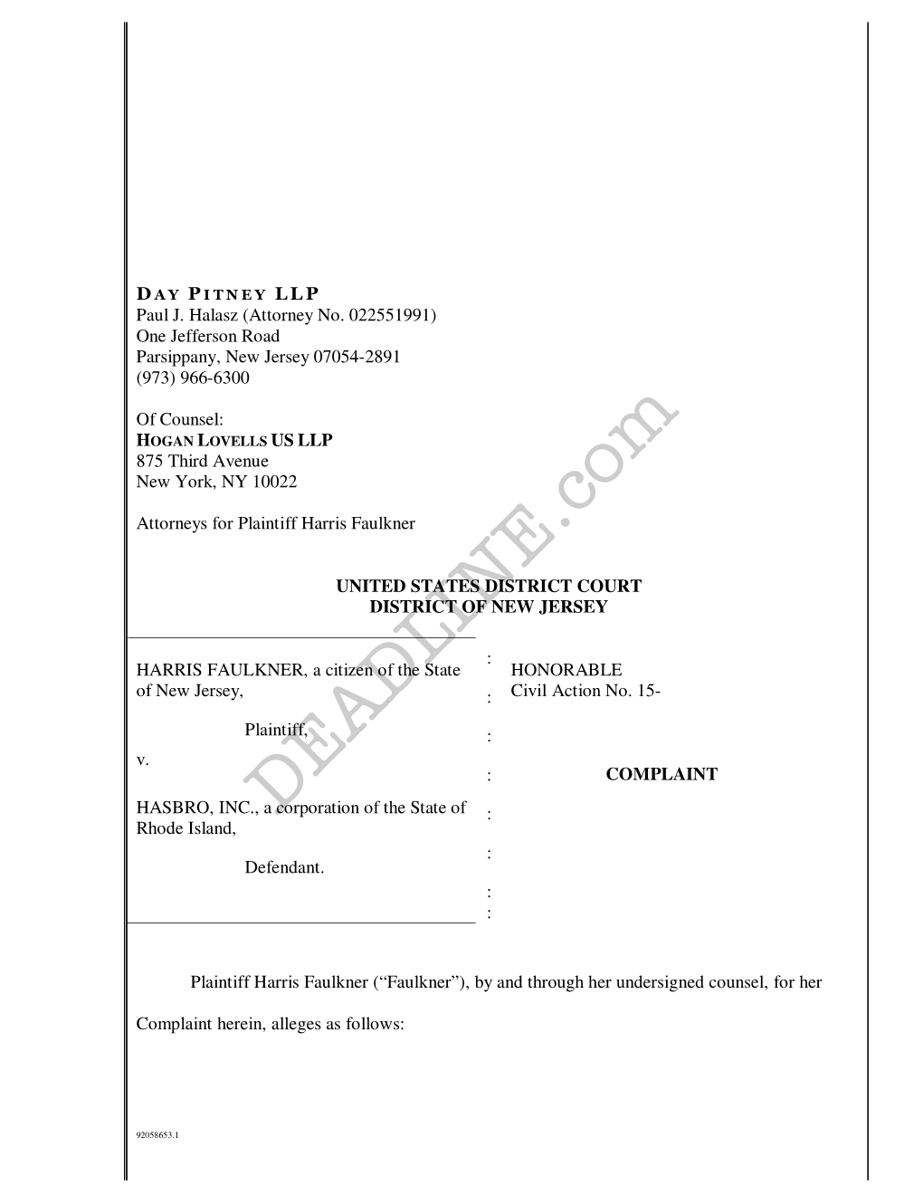 Harris-Faulkner-Hasbro-Lawsuit.Pdf