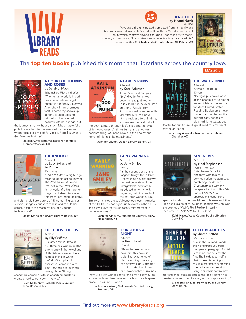 Libraryreads May 2015