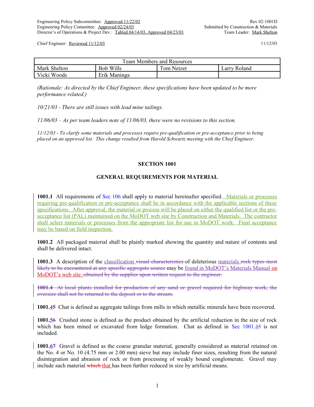 10/21/03 - There Are Still Issues with Lead Mine Tailings