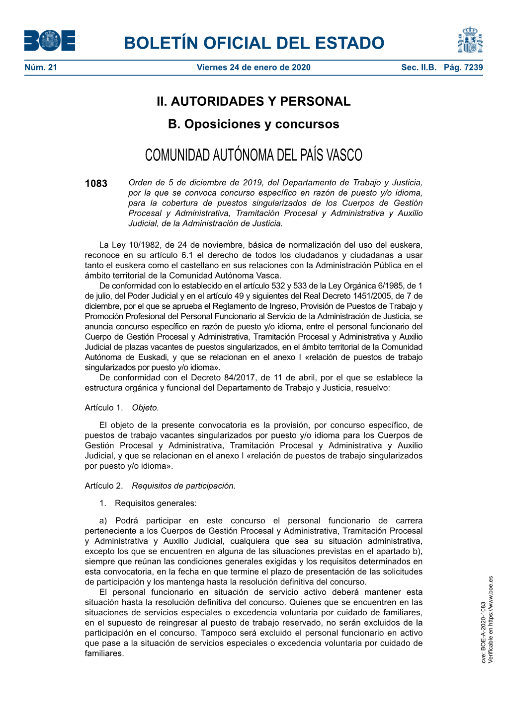 Disposición 1083 Del BOE Núm. 21 De 2020