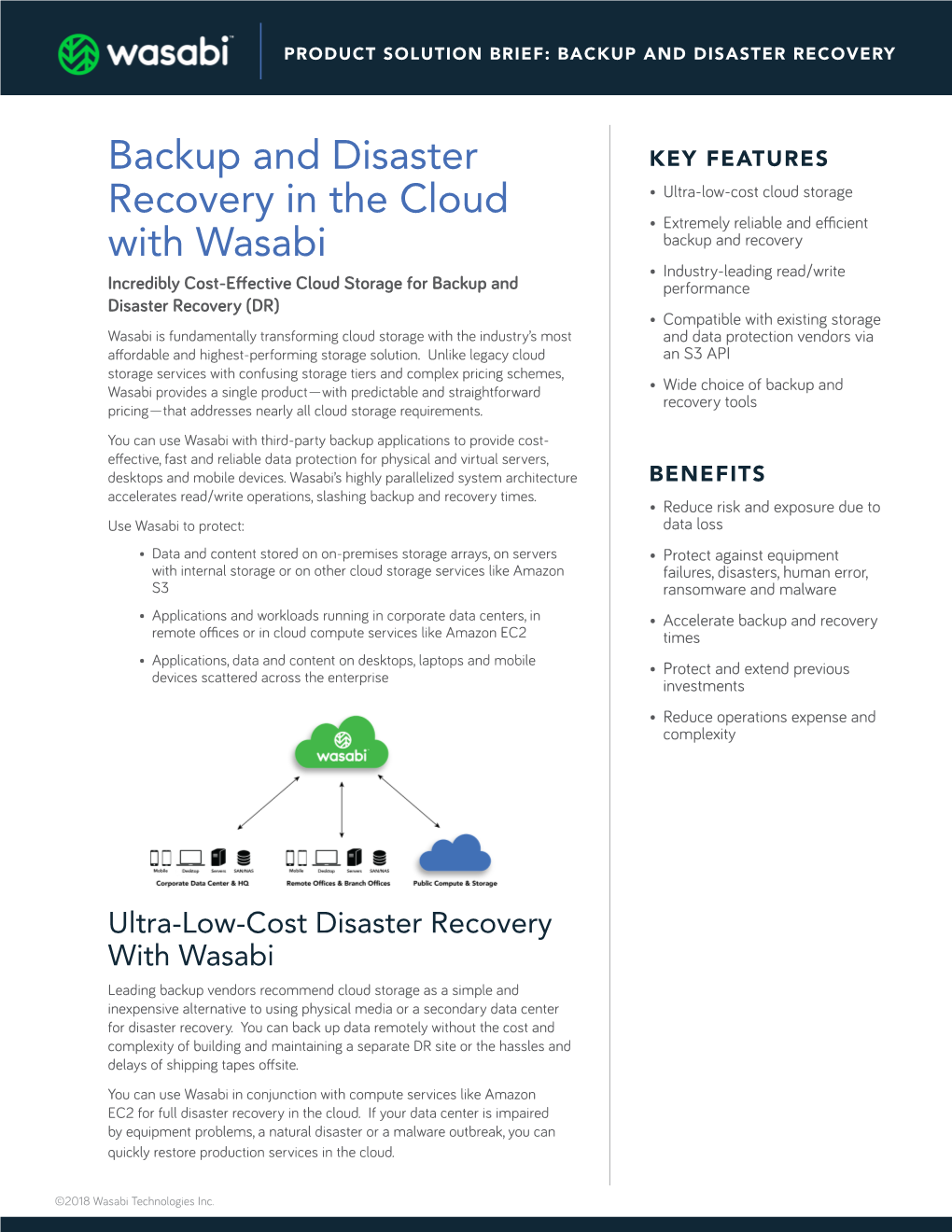 Backup and Disaster Recovery in the Cloud with Wasabi