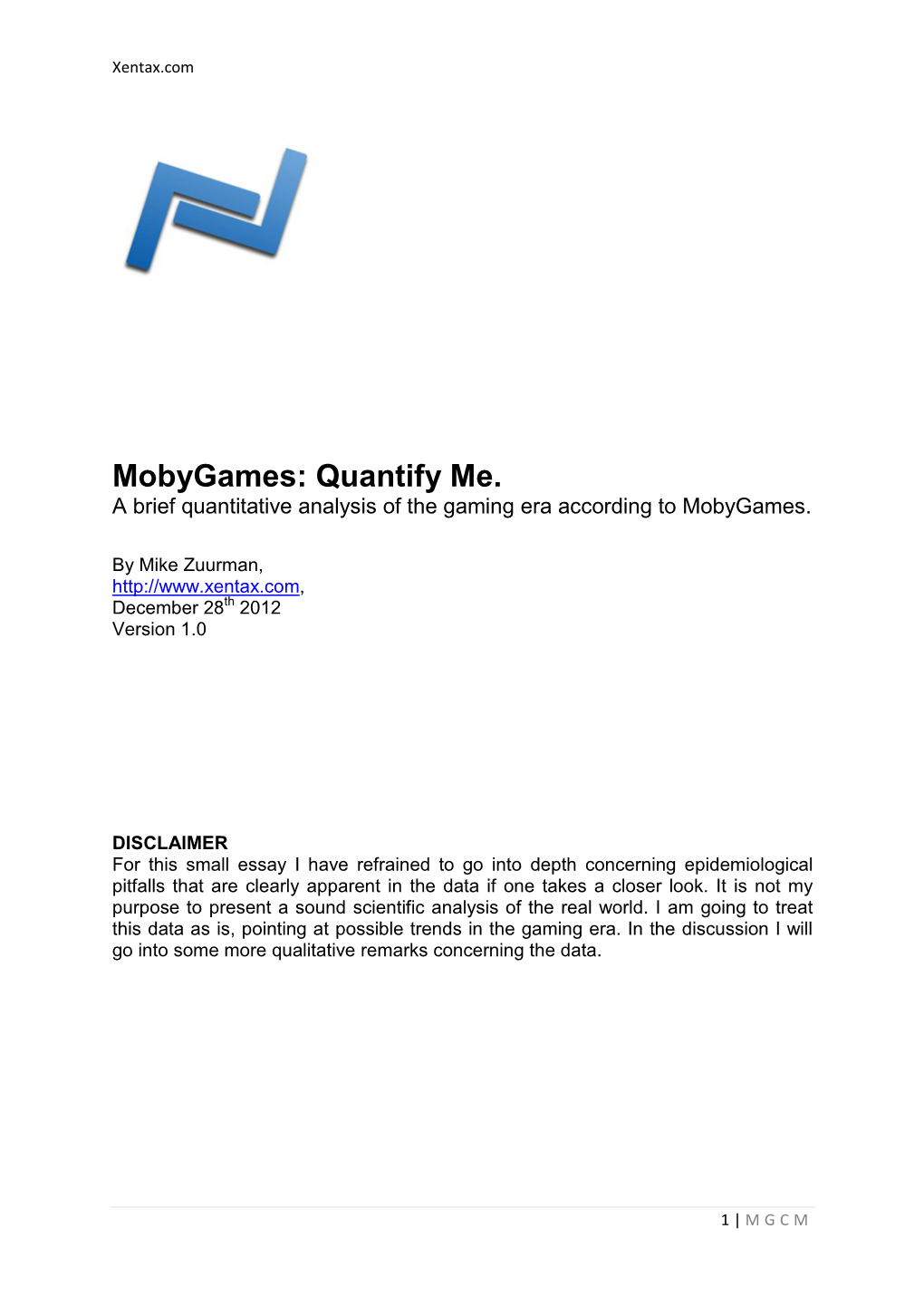 Mobygames: Quantify Me
