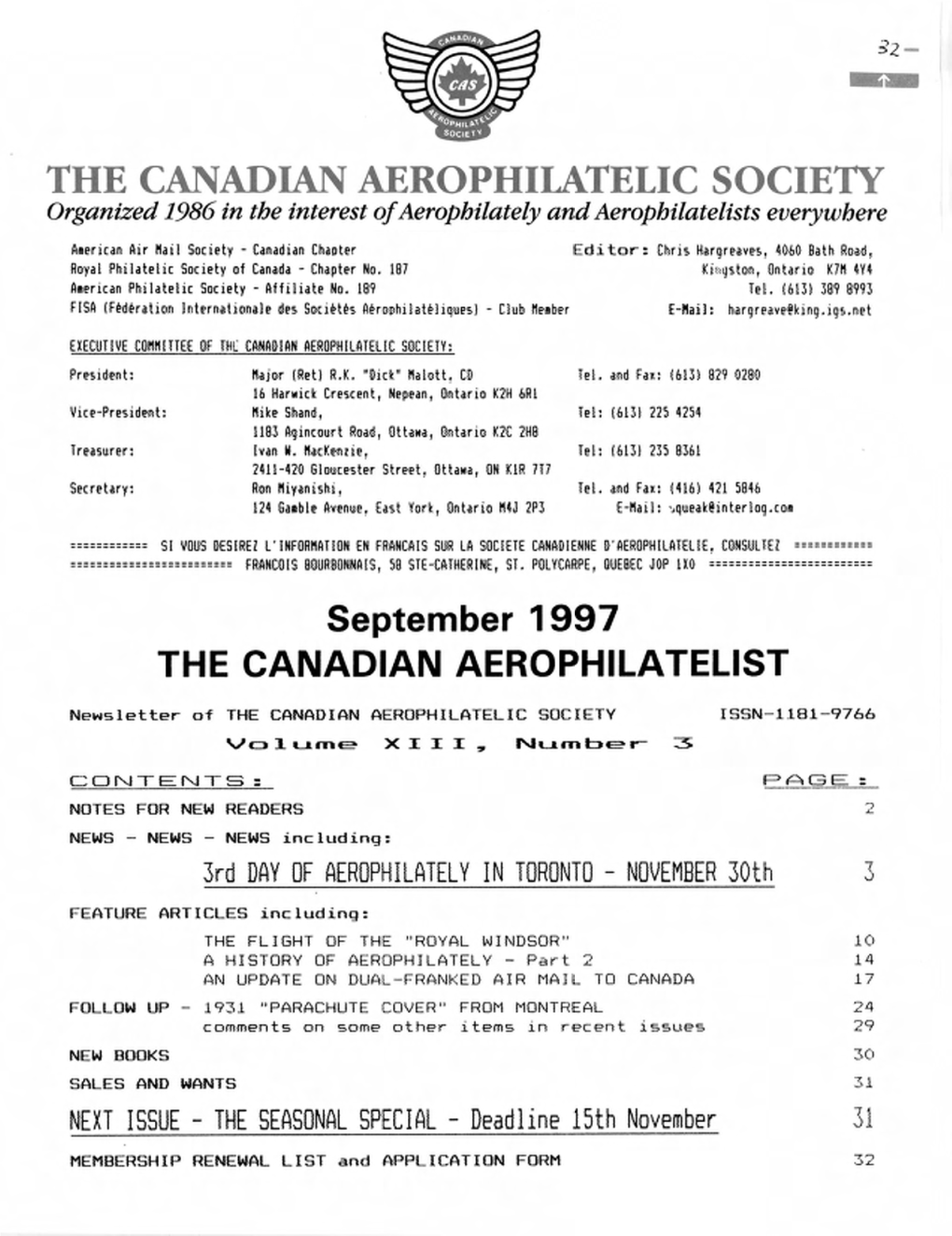 The Canadian Aerophilatelist